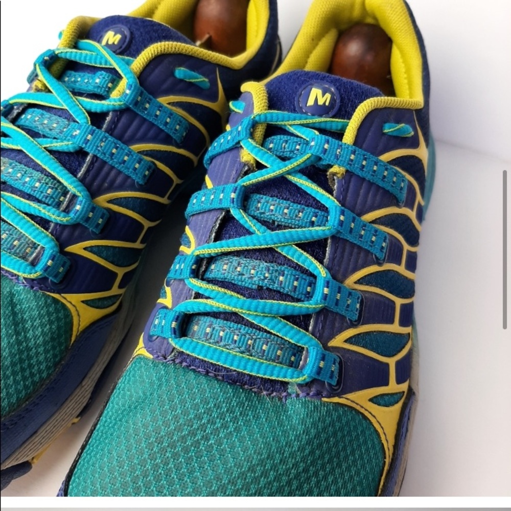 Merrell All Out Fuse Trail Running Sneaker Blue 10